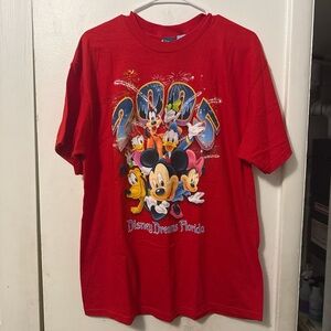 Disney Red Tee with Mickey and Friends Graphic